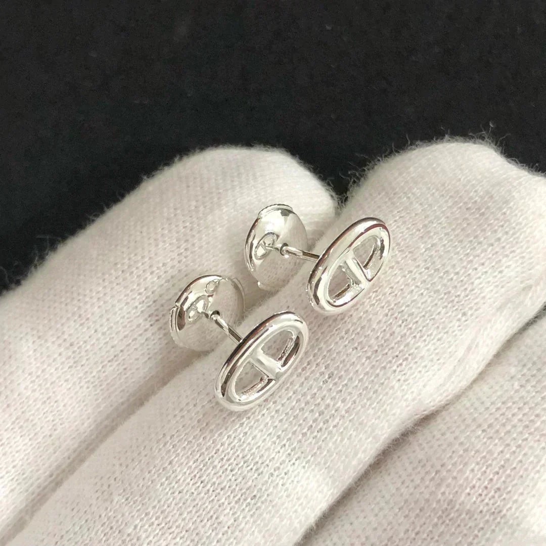 [Super CiCi ]CHAINE KLEINE OHRRINGE GOLD UND SILBER
