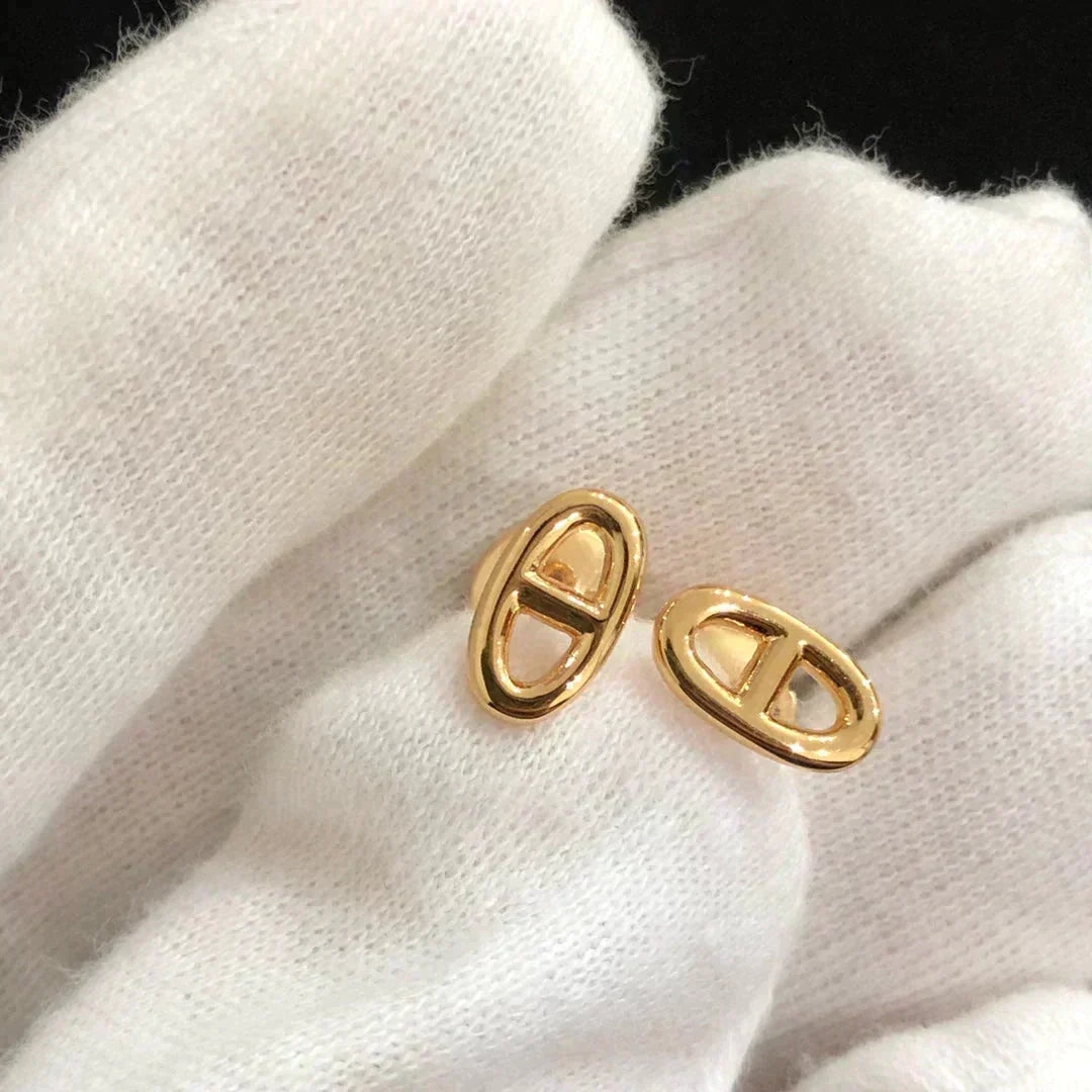 [Super CiCi ]CHAINE KLEINE OHRRINGE GOLD UND SILBER