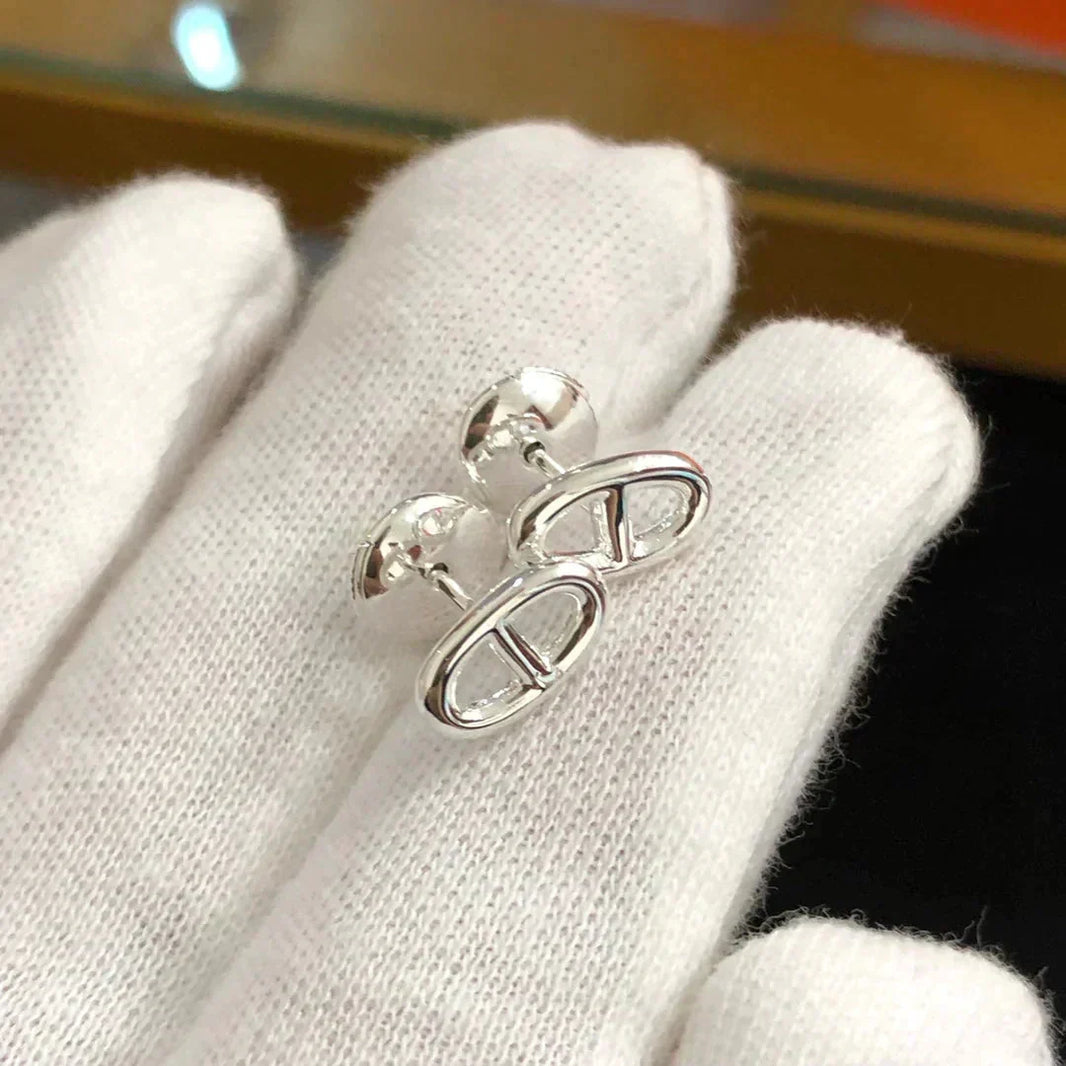 [Super Jewellery]CHAINE SMALL EARRINGS GOLD AND SILVER
