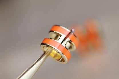 [Super Jewellery]MINI POP H EARRINGS ORANGE