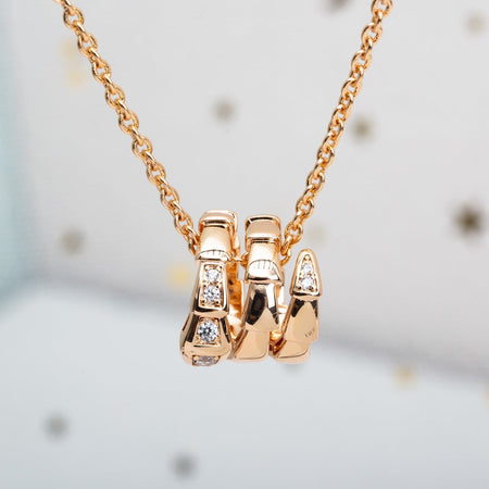 [Super]SERPENTI PINK GOLD NECKLACE DIAMOND