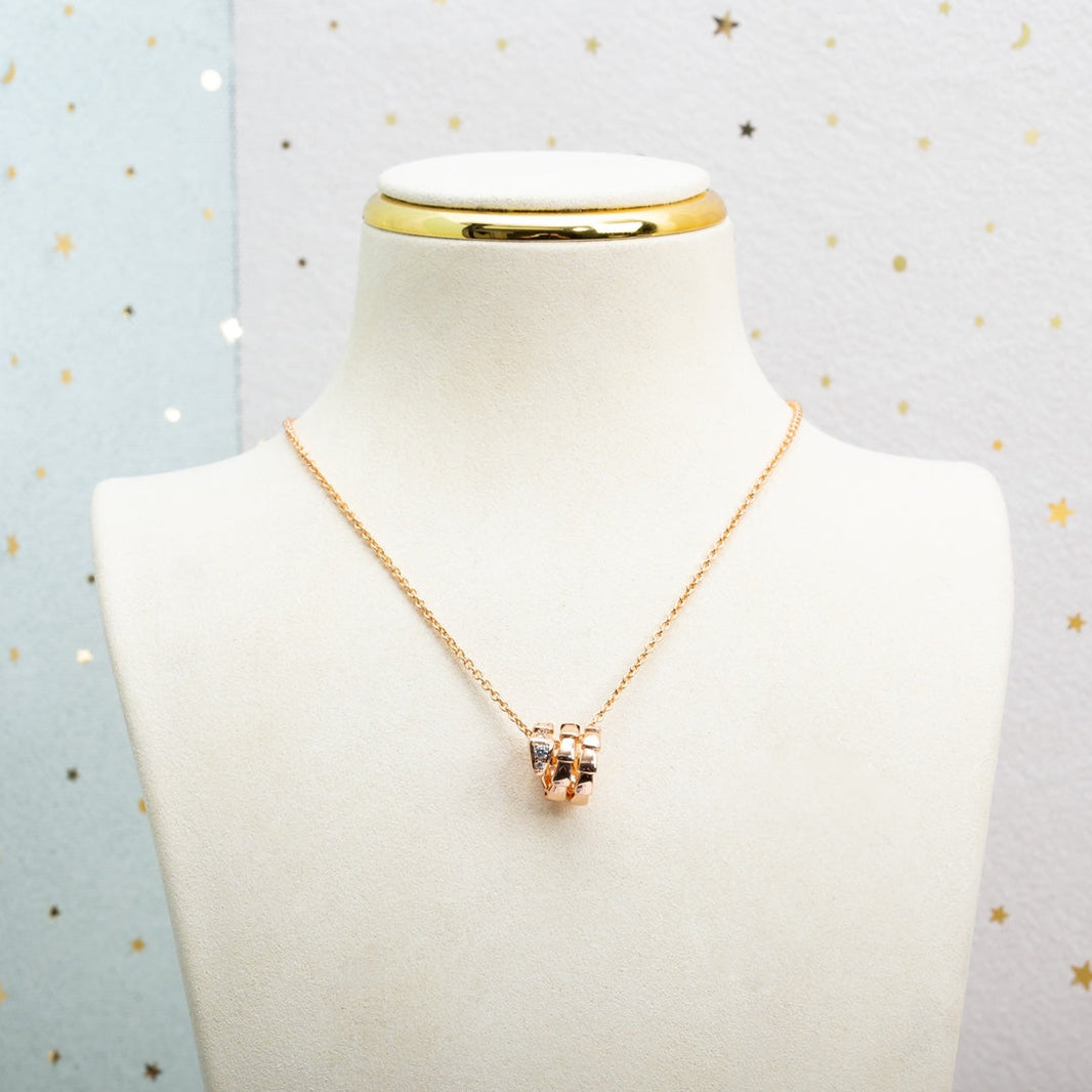 [Super]SERPENTI PINK GOLD NECKLACE DIAMOND