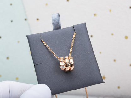 [Super]SERPENTI PINK GOLD NECKLACE DIAMOND