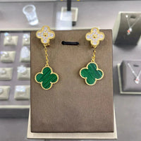 [Super Jewellery]CLOVER  2 MOTIFS  DIAMOND  EARRINGS (MULTIPLE CHOICESç´