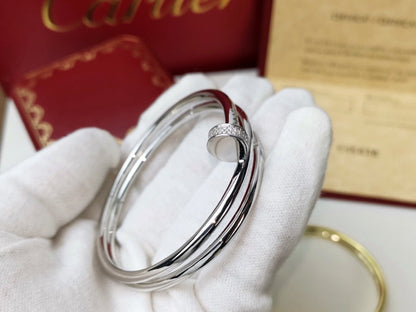 [Super Jewellery]JUSTE BRACELET 3.5MM DOUBLE ROW DIAMOND