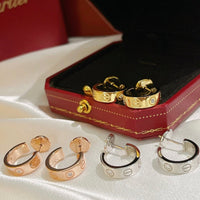 [Super Jewellery]LOVE EARRINGS 5.7MM 2 DIAMONDS