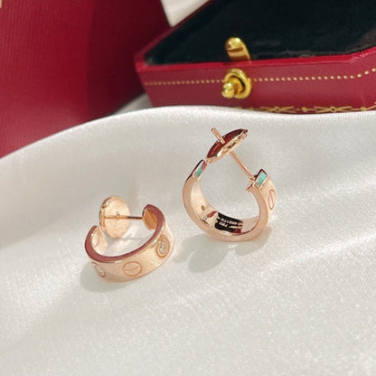 [Super Jewellery]LOVE EARRINGS 5.7MM 2 DIAMONDS