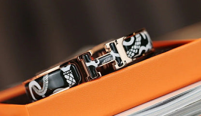 [Super Jewellery]H TARTAN BRACELET 12MM