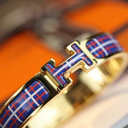 [Super Jewellery]H TARTAN BRACELET 12MM