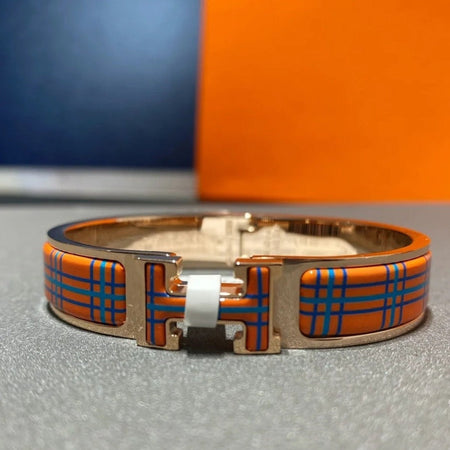[Super Jewellery]H TARTAN BRACELET 12MM