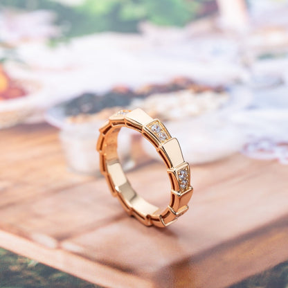 [Super]SERPENTI RING PINK GOLD  3MM