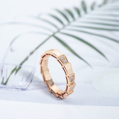 [Super]SERPENTI RING PINK GOLD  3MM