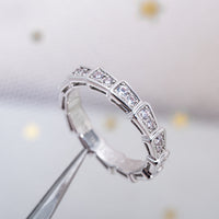 [Super]SERPENTI RING SILVER DIAMOND PAVED 3MM