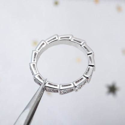 [Super]SERPENTI RING SILVER DIAMOND PAVED 3MM