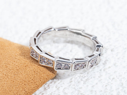 [Super]SERPENTI RING SILVER DIAMOND PAVED 3MM