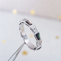 [Super]SERPENTI RING SILVER  DIAMOND BLACK MOP 3MM