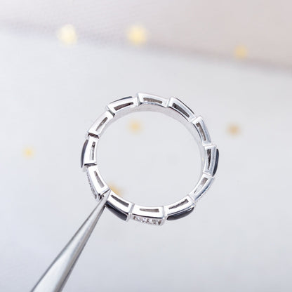 [Super]SERPENTI RING SILVER  DIAMOND BLACK MOP 3MM