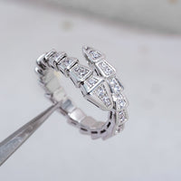 [Super]SERPENTI RING SILVER DIAMOND PAVED 4MM