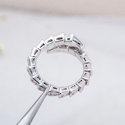 [Super]SERPENTI RING SILVER DIAMOND PAVED 4MM