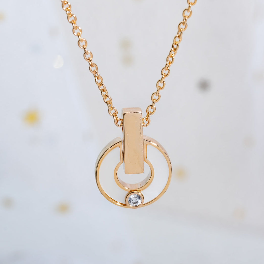 [Super]GARI NECKLACE PINK GOLD MOP