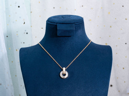 [Super]GARI NECKLACE PINK GOLD MOP