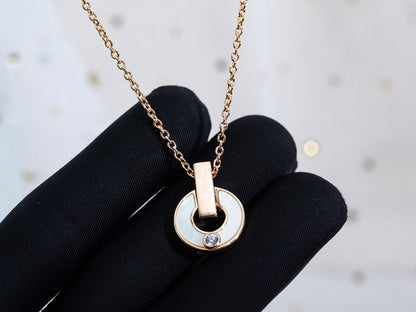 [Super]GARI NECKLACE PINK GOLD MOP