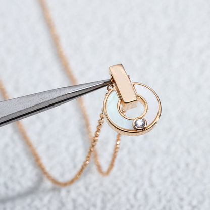 [Super]GARI NECKLACE PINK GOLD MOP