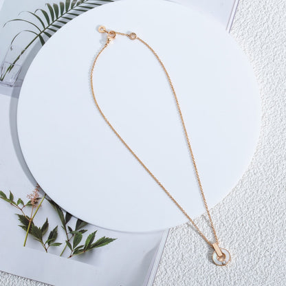 [Super]GARI NECKLACE PINK GOLD MOP