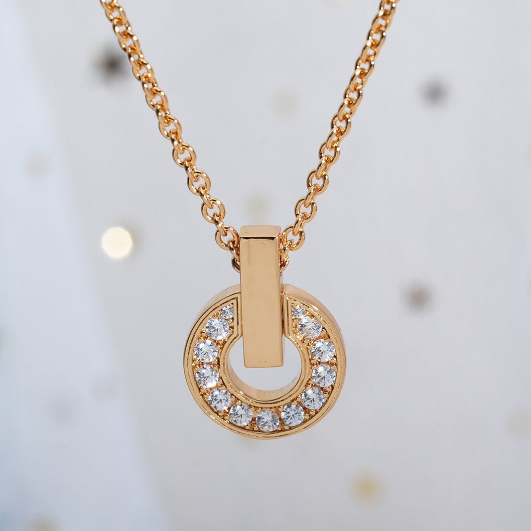 [Super]GARI NECKLACE PINK GOLD DIAMOND