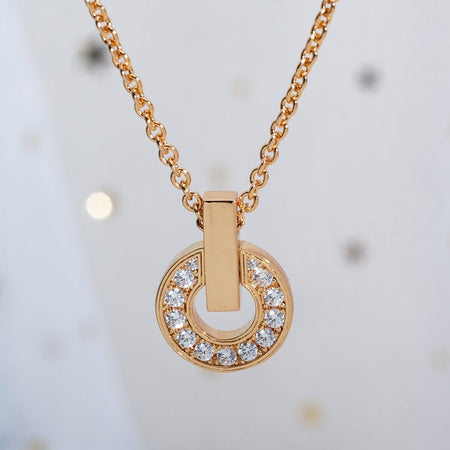 [Super]GARI NECKLACE PINK GOLD DIAMOND