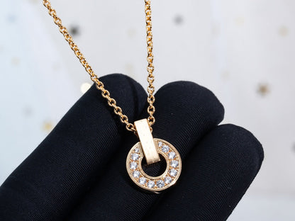 [Super]GARI NECKLACE PINK GOLD DIAMOND