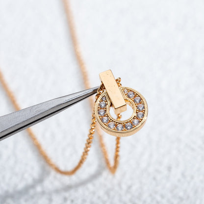 [Super]GARI NECKLACE PINK GOLD DIAMOND