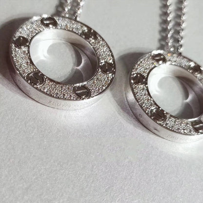 [Super Jewellery]LOVE NECKLACE ADJUSTABLE SILVER