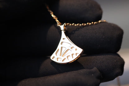 [Super]DREAM NECKLACE WHITE MOP PINK GOLD 1 DIAMOND