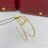 [Super Jewellery]JUSTE EARRINGS FULL DIAMONDS 1.8MM
