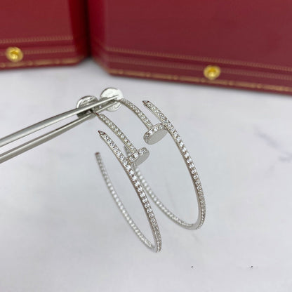 [Super Jewellery]JUSTE EARRINGS FULL DIAMONDS 1.8MM