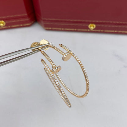 [Super Jewellery]JUSTE EARRINGS FULL DIAMONDS 1.8MM