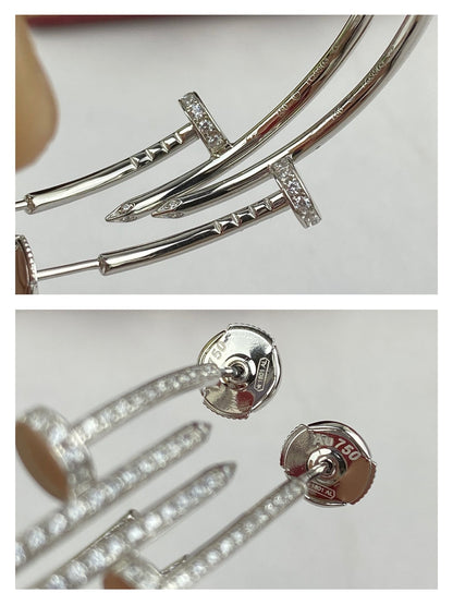 [Super Jewellery]JUSTE EARRINGS FULL DIAMONDS 1.8MM