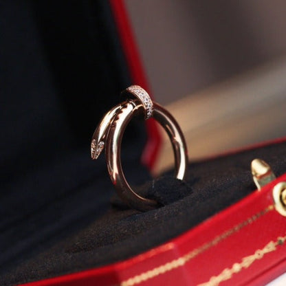 [Super Jewellery]JUSTE RING 2.65MM PINK GOLD DIAMOND