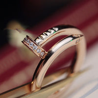 [Super Jewellery]JUSTE RING 2.65MM PINK GOLD DIAMOND