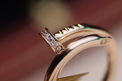 [Super Jewellery]JUSTE RING 2.65MM PINK GOLD DIAMOND