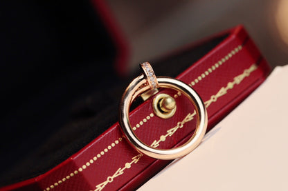 [Super Jewellery]JUSTE RING 2.65MM PINK GOLD DIAMOND