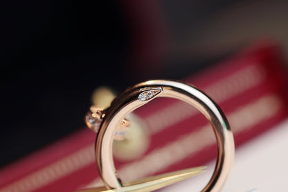 [Super Jewellery]JUSTE RING 2.65MM PINK GOLD DIAMOND
