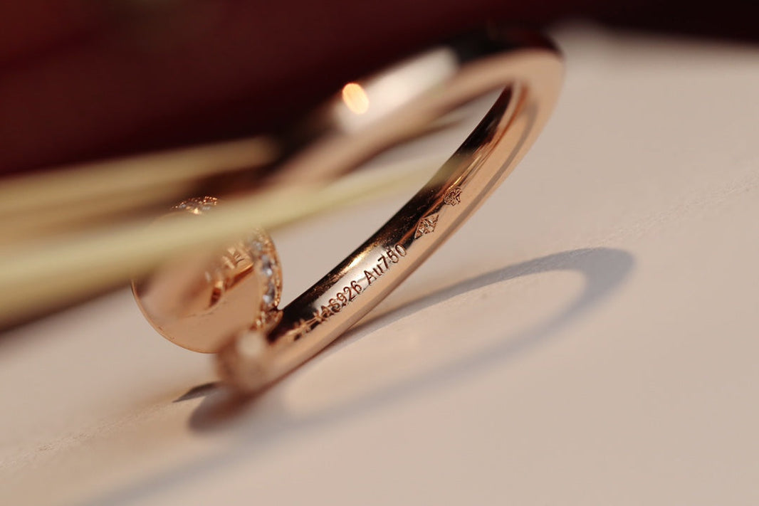 [Super Jewellery]JUSTE RING 2.65MM PINK GOLD DIAMOND