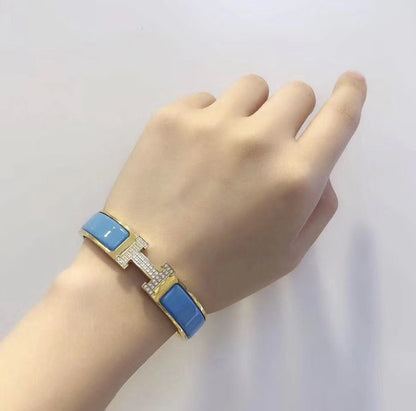 [Super Jewellery]H CLOUD BLUE BRACELET GOLD DIAMOND