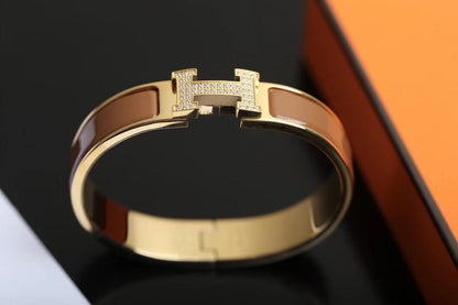 [Super Jewellery]H BRACELET GOLD DIAMOND