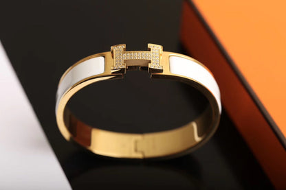 [Super Jewellery]H BRACELET GOLD DIAMOND