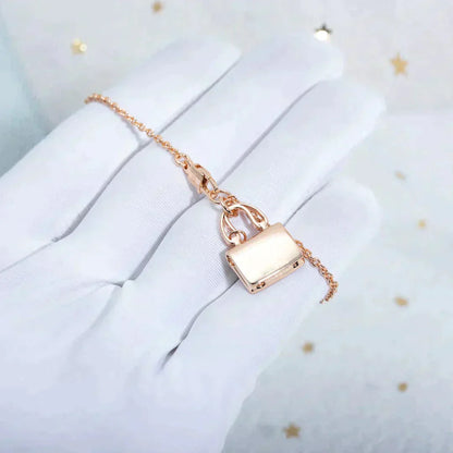[Super Jewellery]AMULETTE PEDANT ROSE GOLD NECKLACE
