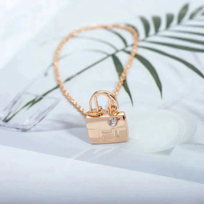 [Super Jewellery]AMULETTE PEDANT ROSE GOLD NECKLACE