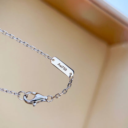 [Super Jewellery]CLOVER DIAMOND NECKLACE SILVER